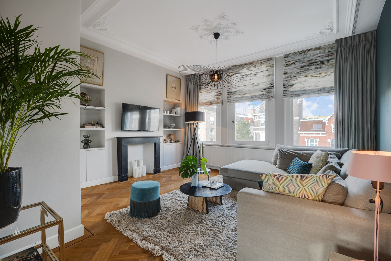Woonkamer in een woning aan de Koninginnenlaan in Den Bosch